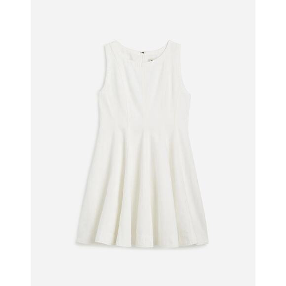 Madewell Womens Circle Mini Dress Airy Denim Edition NV521 Pure White Sze XS NWT - Picture 7 of 8